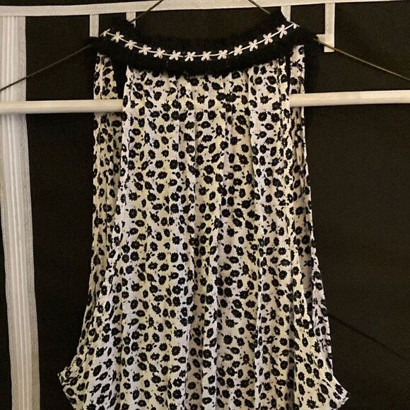 Poupette St Barth Beline Tank Dress/Coverup in Black & White print. Size Medium. - Picture 6 of 7